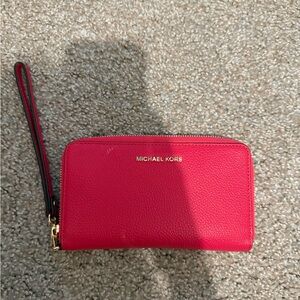 Michael Kors Vibrant Pink Wristlet
